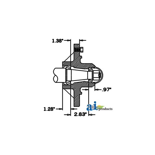 Hub & Spindle Assy. (8 Bolt) 13" x12" x11"